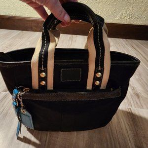 Coach Hampton Black Handbag Tote Purse